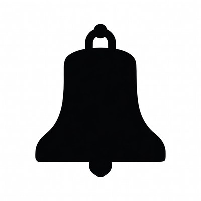 Black Silhouette Bell Icon