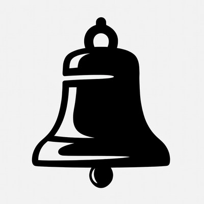 Black silhouette bell illustration