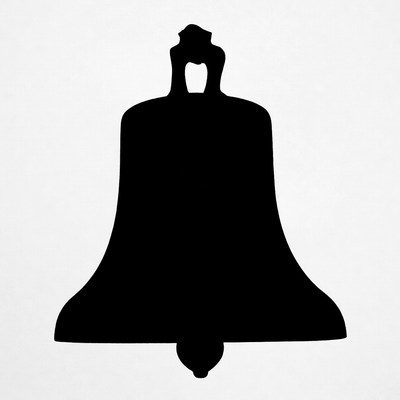 Black silhouette bell illustration