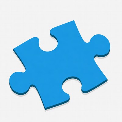 Blue puzzle piece