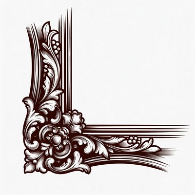 Ornate Victorian Picture Frame Corner