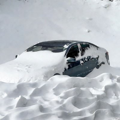 Car Buried in Snow