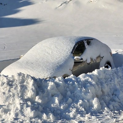 Car Buried in Snow