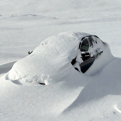 Car Buried in Snow