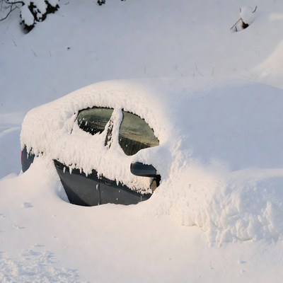 Car Buried in Snow