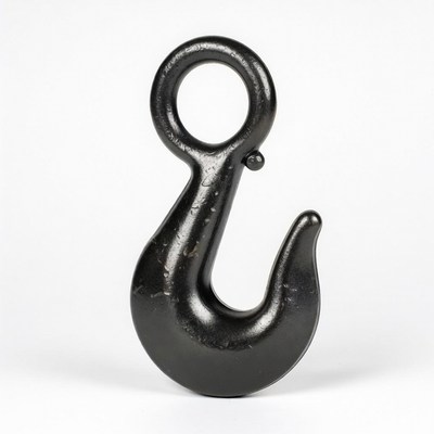 Black Hook on White Background