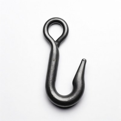 Black metal lifting hook