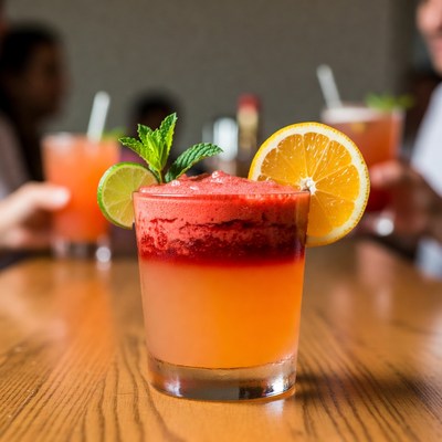 Strawberry Margarita with Lime and Orange