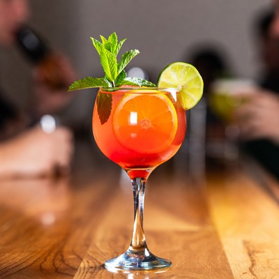 Orange Margarita with Lime and Mint