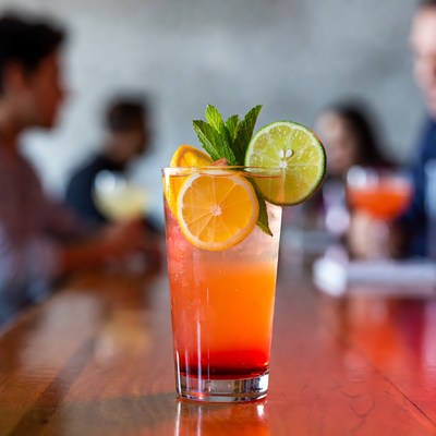 Orange Lime Cocktail Glass