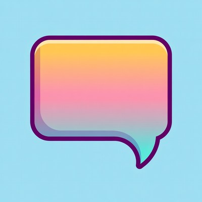 Colorful Gradient Speech Bubble
