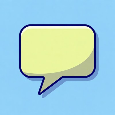Yellow speech bubble illustration