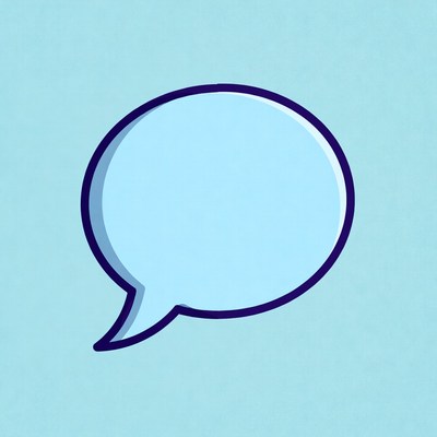 Blue Speech Bubble Illustration