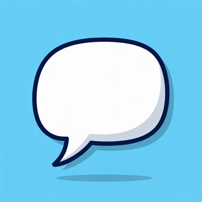 Blank speech bubble illustration