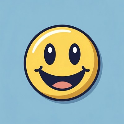Smiling Yellow Cartoon Emoji
