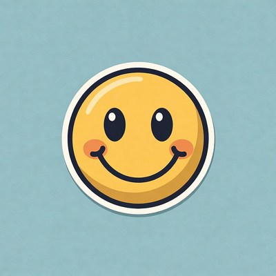 Smiling Yellow Emoticon Sticker