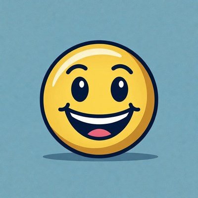 Smiling Yellow Emoji Face