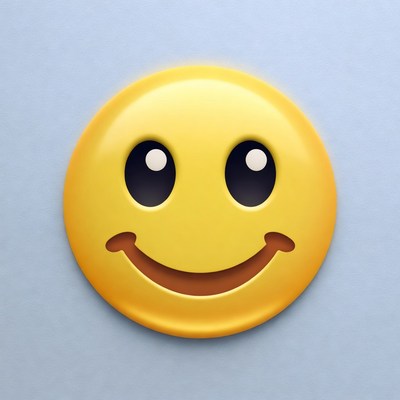 Smiling Yellow Emoji Face