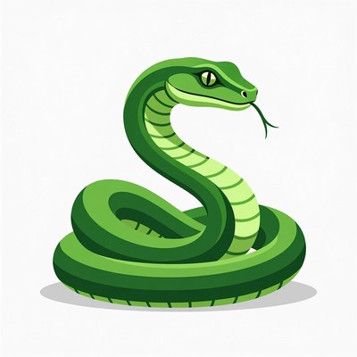 Green Snake Illustration