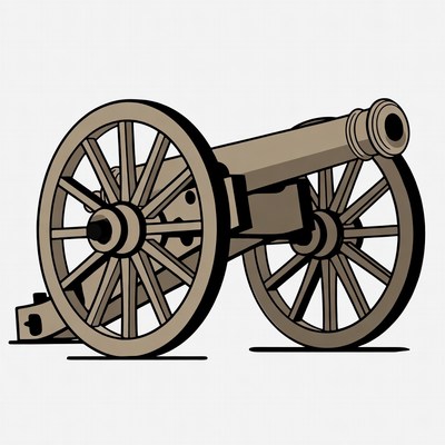 Cartoon Civil War Cannon