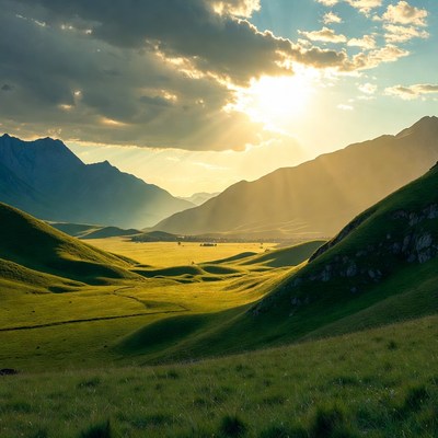 Sunset Over Green Mountain Valley