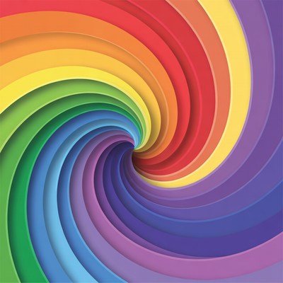 Spiral Rainbow Color Swirl