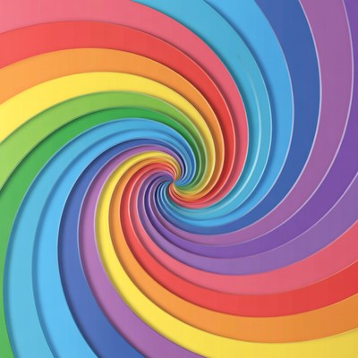 Rainbow Spiral Swirl Background