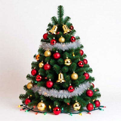 Decorated Christmas Tree with Ornaments
