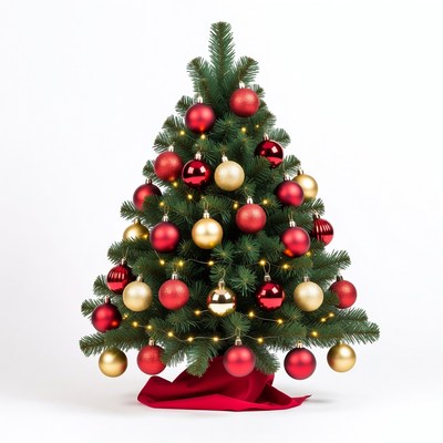 Red and Gold Christmas Tree