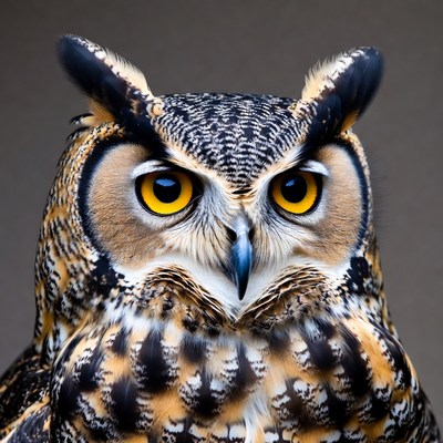 Great Horned Owl close-up