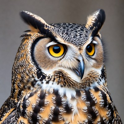 Great Horned Owl close-up