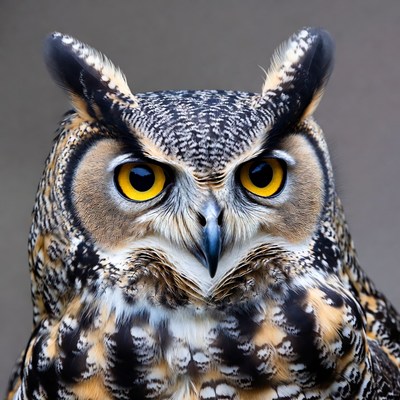 Great Horned Owl close-up