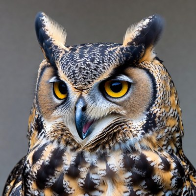 Great Horned Owl close-up