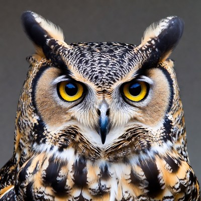Great Horned Owl close-up