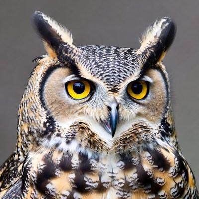 Close-up Great Horned Owl
