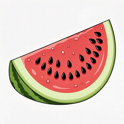 Sliced Watermelon Illustration