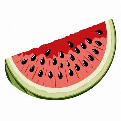 Sliced Watermelon Illustration