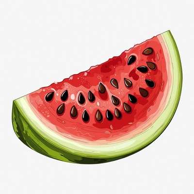 Sliced Watermelon Illustration