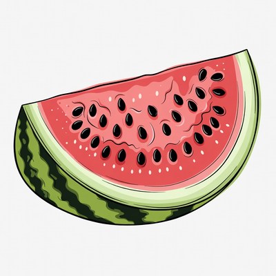 Sliced Watermelon Illustration