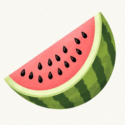Sliced Watermelon Illustration
