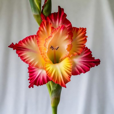 Vibrant Red Gladiolus Flower