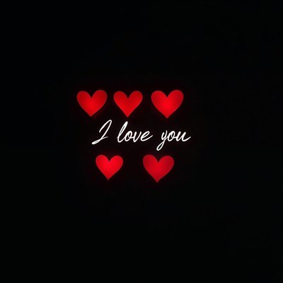 I Love You with Red Hearts