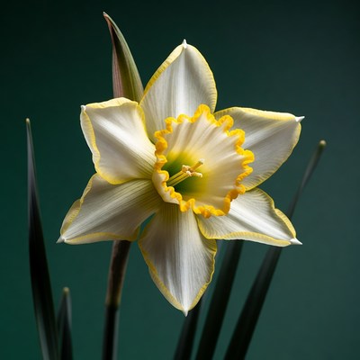 Yellow Daffodil Flower Closeup