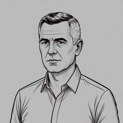 Man in collared shirt portrait