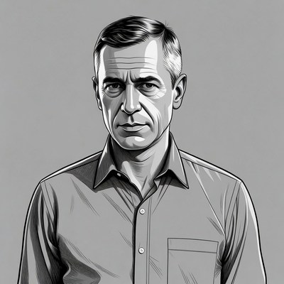 Middle-aged man in button-up shirt