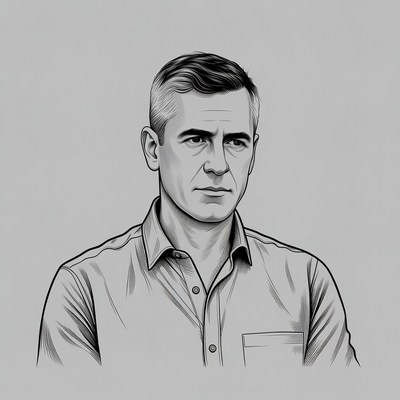 Man in button-up shirt portrait