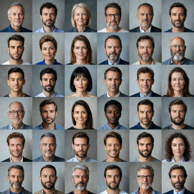 Diverse Professional Headshots Grid