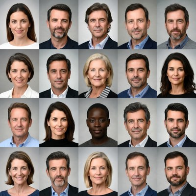 Diverse Professional Headshots Grid