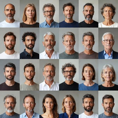 Grid of Diverse Senior Portraits