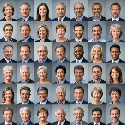 Diverse Professional Headshots Grid